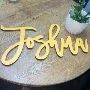 Wooden Name “Joshua”